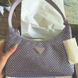 Prada re-edition 2000 lavender crystals
